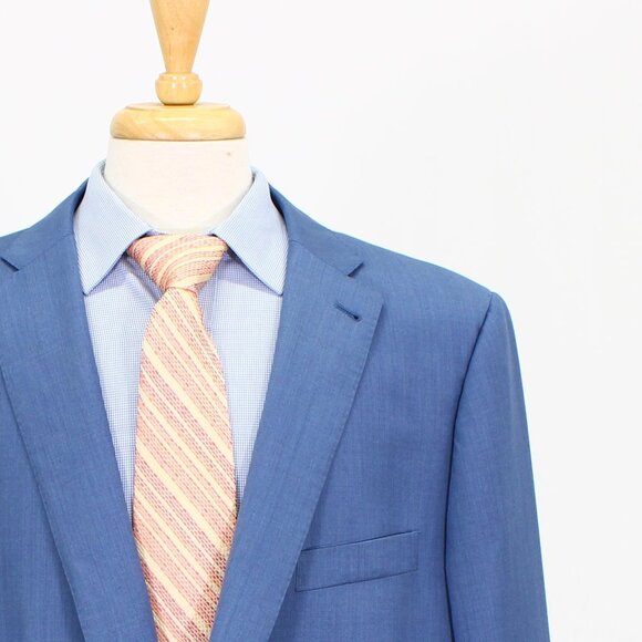 NEW Indochino 54XL 58x32 Blue Wool Two Button Full Suit R227 - Picture 5 of 13